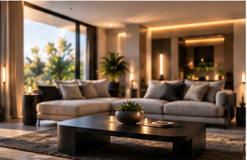 Ambiente residencial coordinado mediante escenas y rutinas