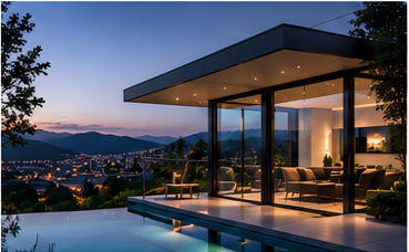 Interior residencial contemporáneo con domótica integrada de forma discreta